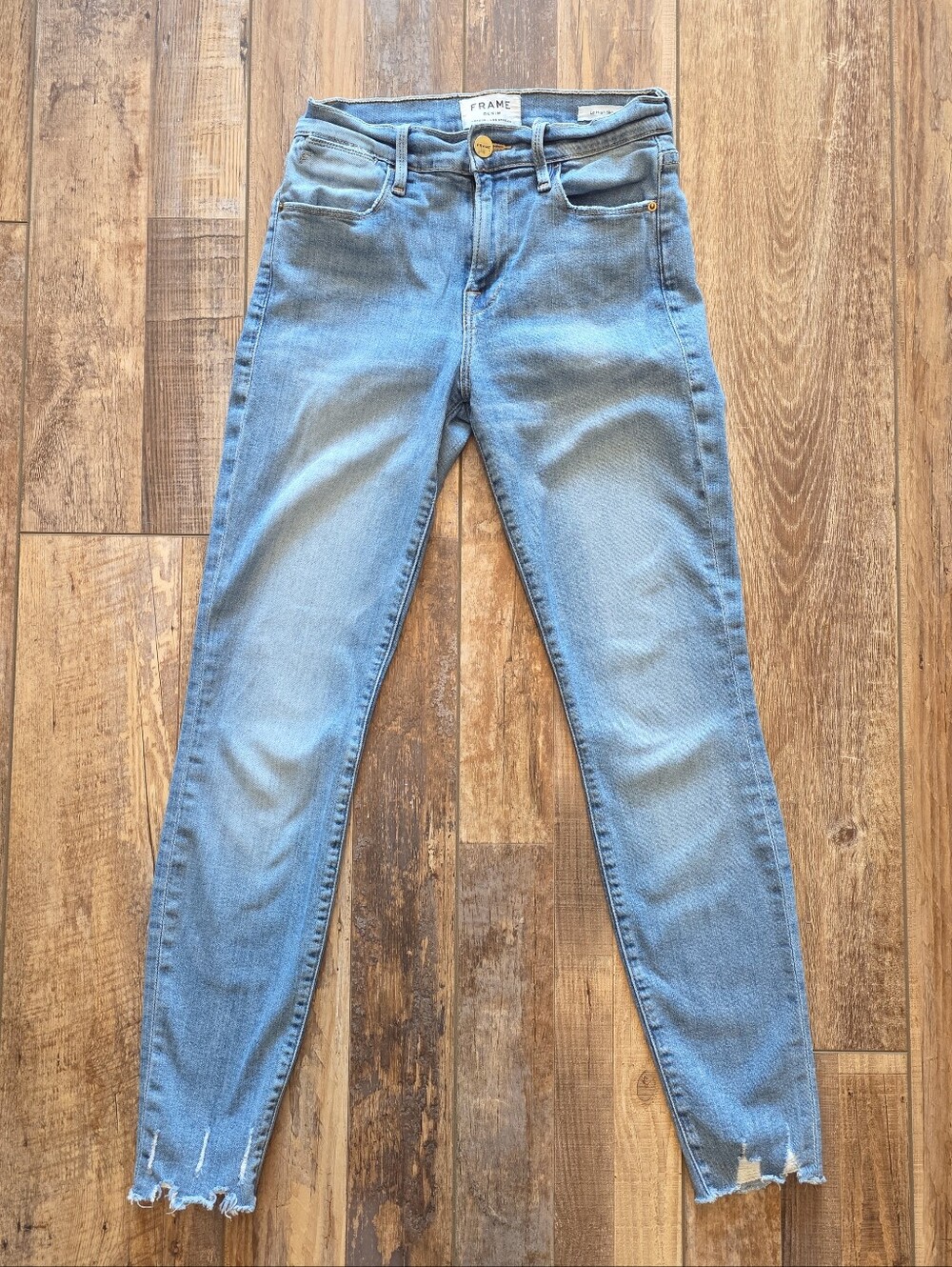 FRAME - Le High Skinny Jeans - 25 - Sand Dollar Light Wash